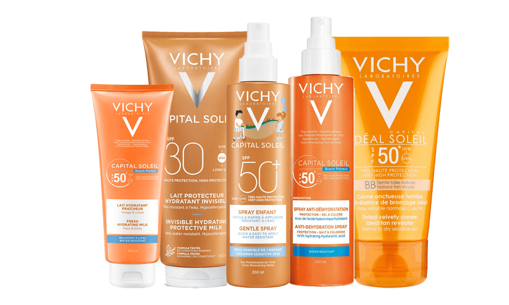 Vichy zonnebrand met korting